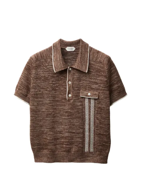 Versace mouliné jacquard knit polo