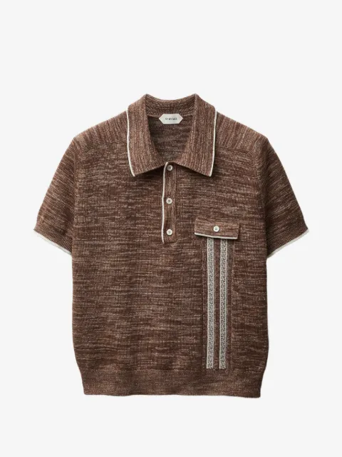 Versace mouliné jacquard knit polo