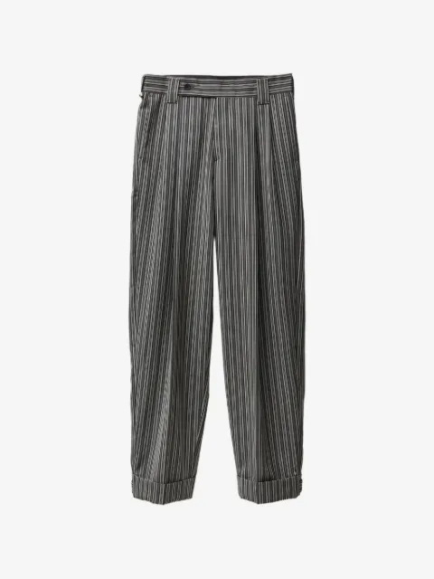 Versace pinstripe wool oversized trousers