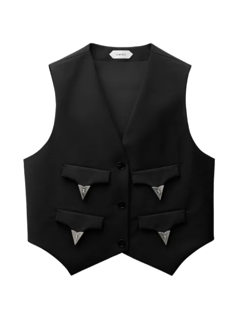 Versace wool-mohair vest