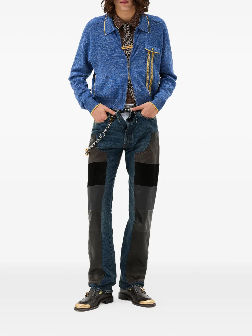 Versace Jeans met patchwork Blauw
