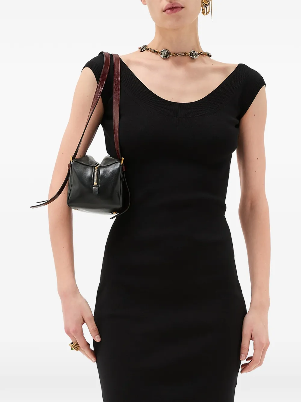  Versace Open-back Midi Dress - Black 