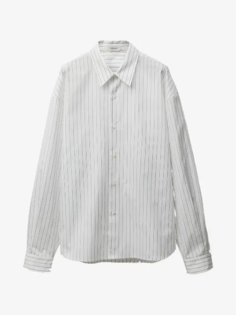 Versace striped cotton-poplin loose shirt