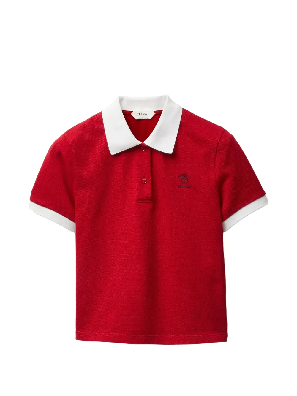 Versace Poloshirt mit Kontrastdetails - Rot