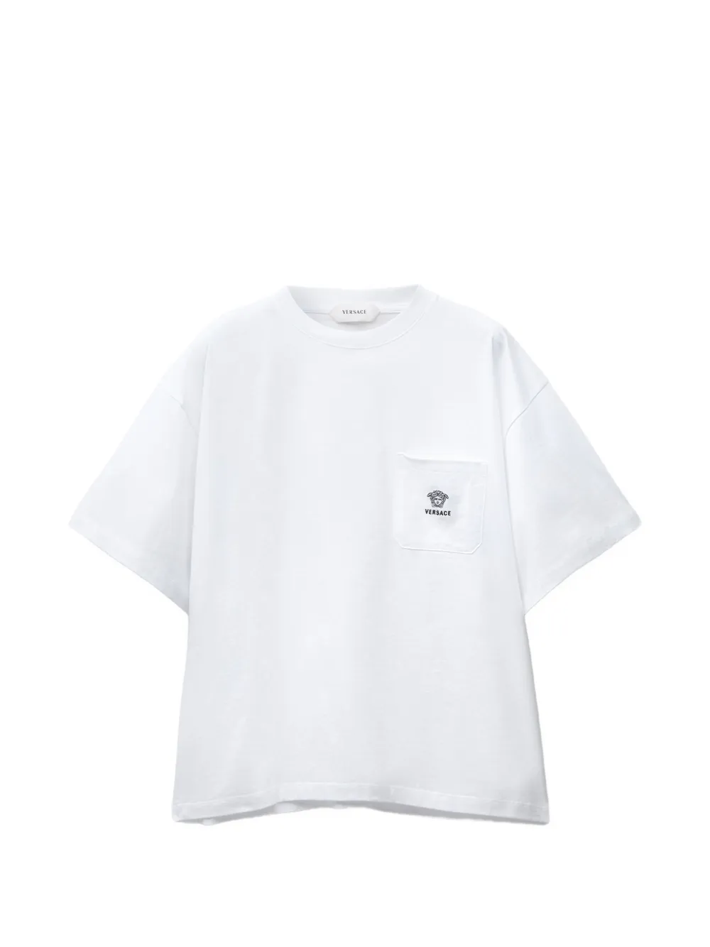 Versace embroidered cotton-jersey T-shirt - Bianco