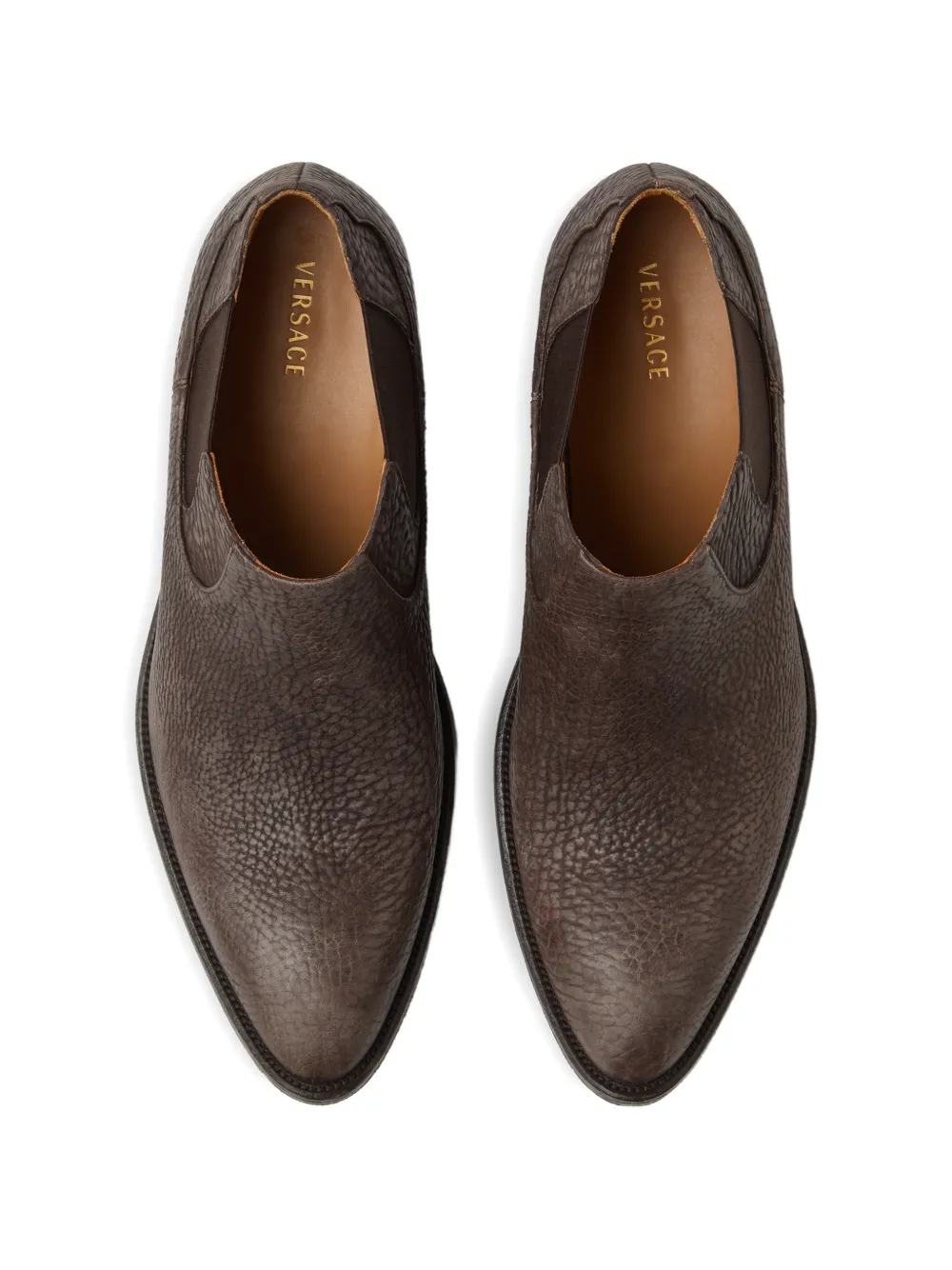 Versace Laarzen met textuur Bruin