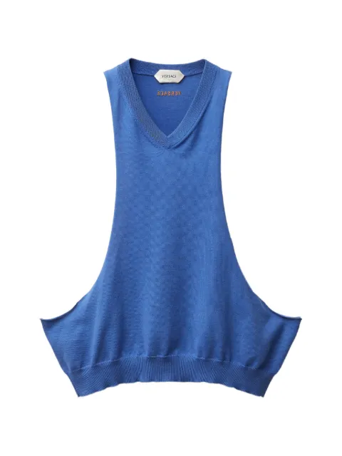 Versace cotton knit tank top