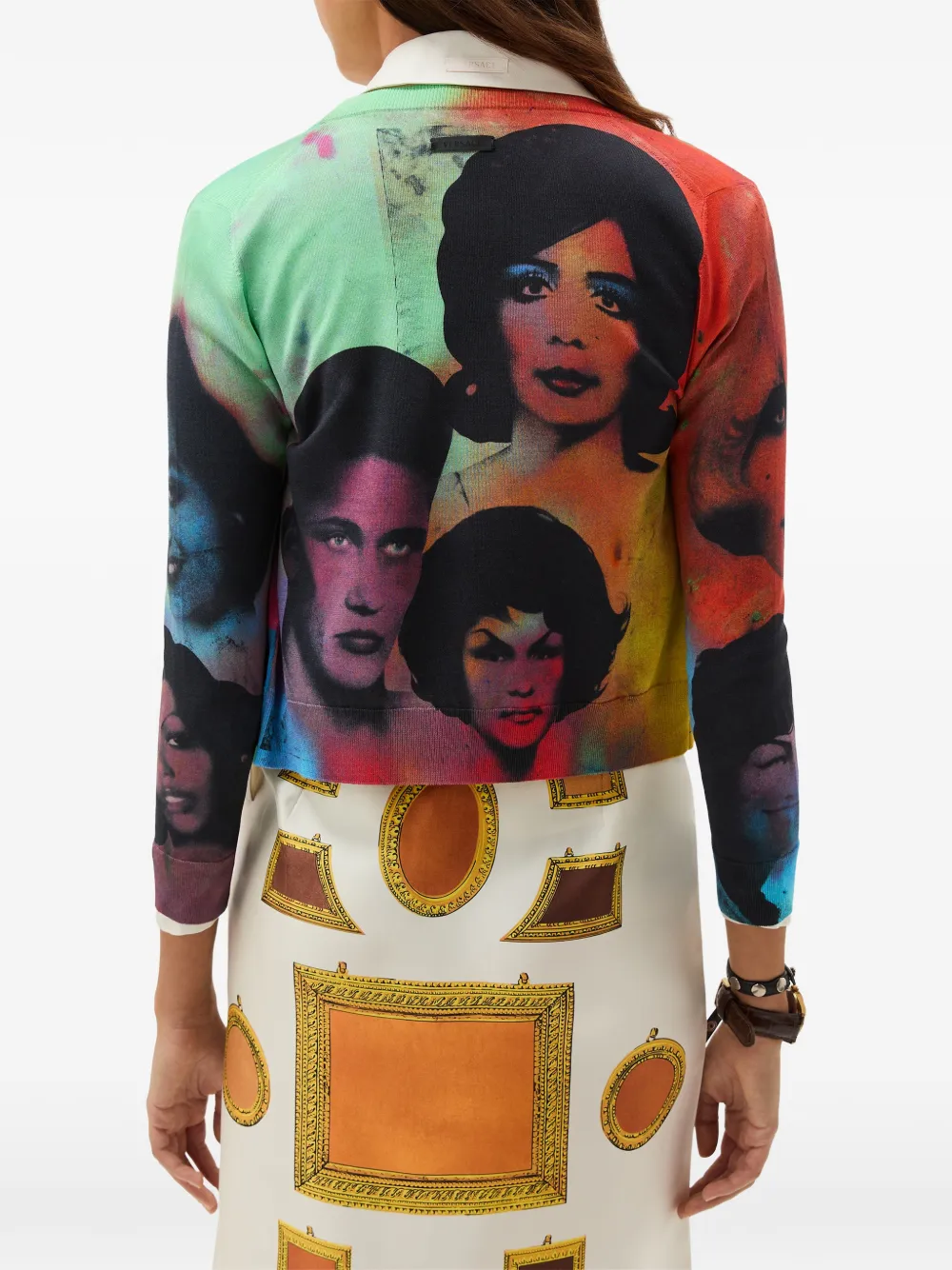 Versace Vest met print Zwart