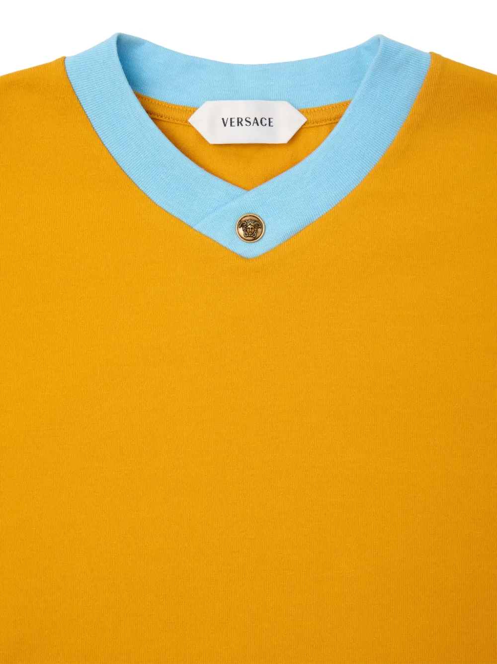 Versace Stretch T-shirt van katoen-jersey Geel