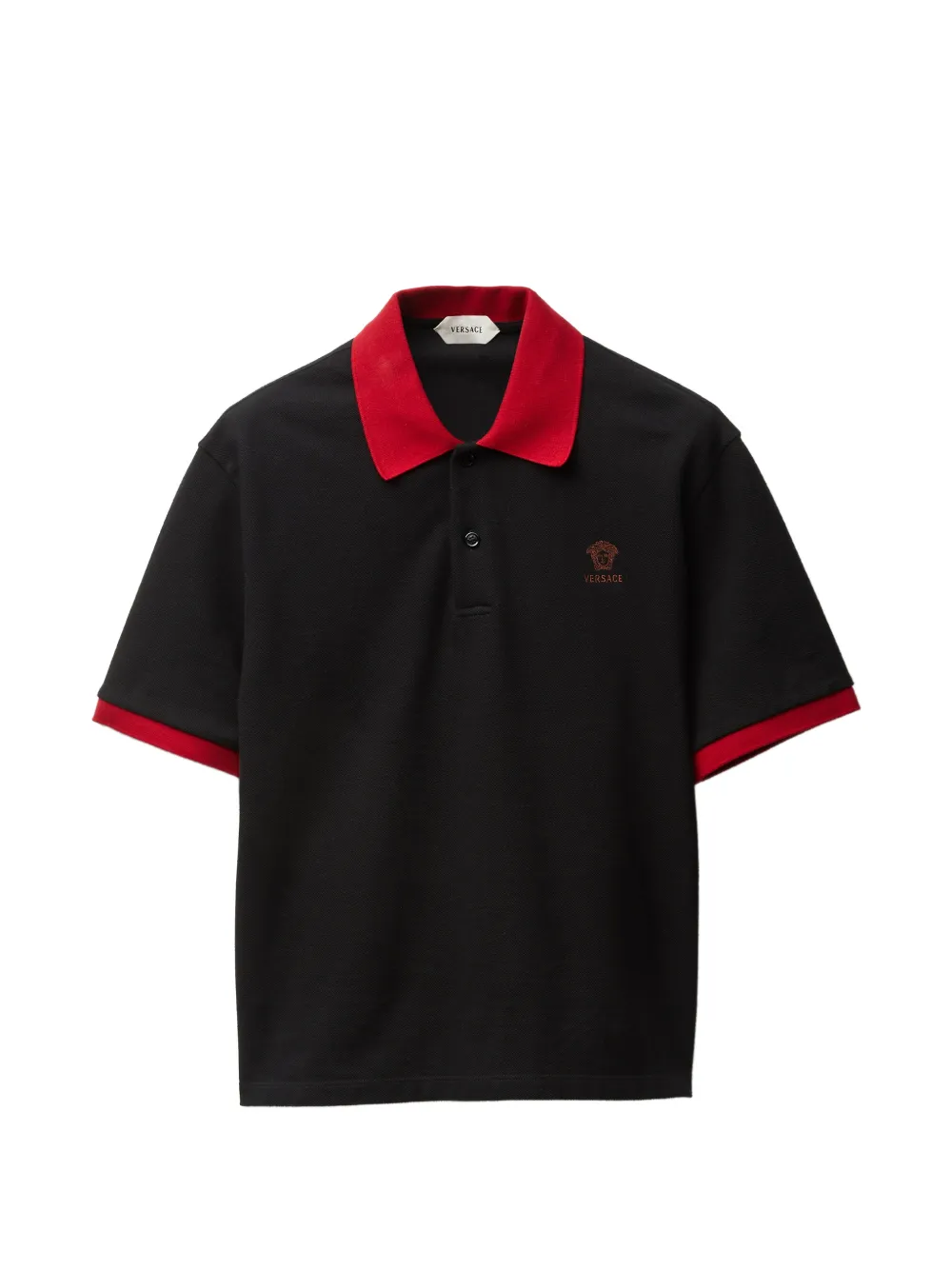 Versace Polo con logo - Nero