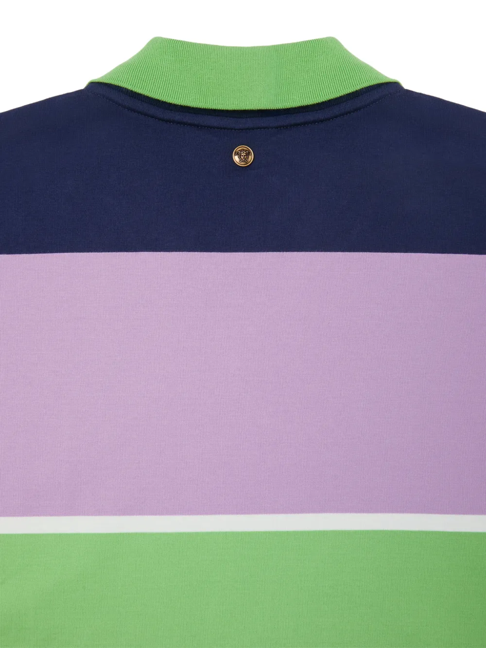 Versace Gestreepte mini-jurk van katoen-jersey Blauw