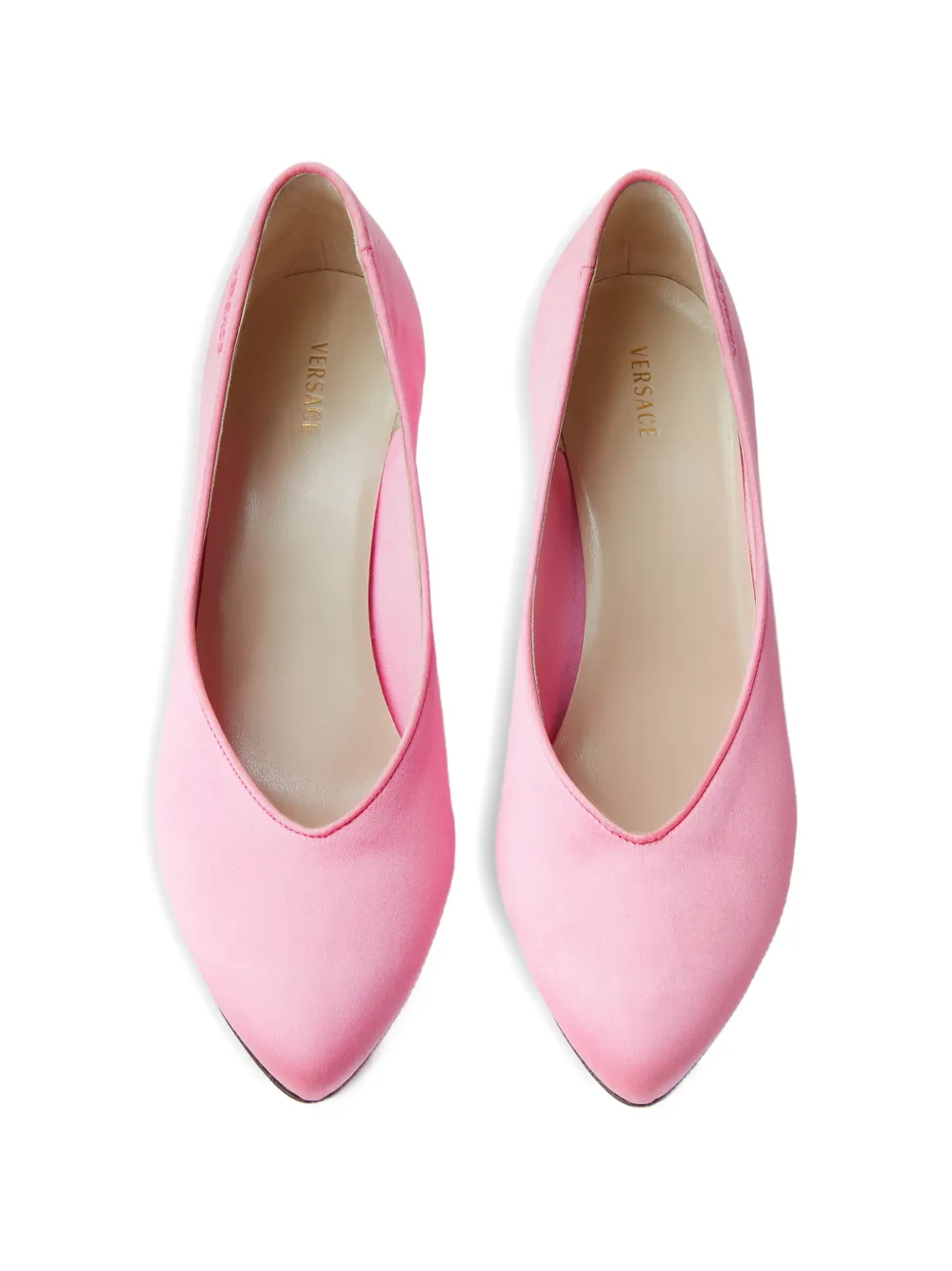 Versace Tina satijnen pumps Roze