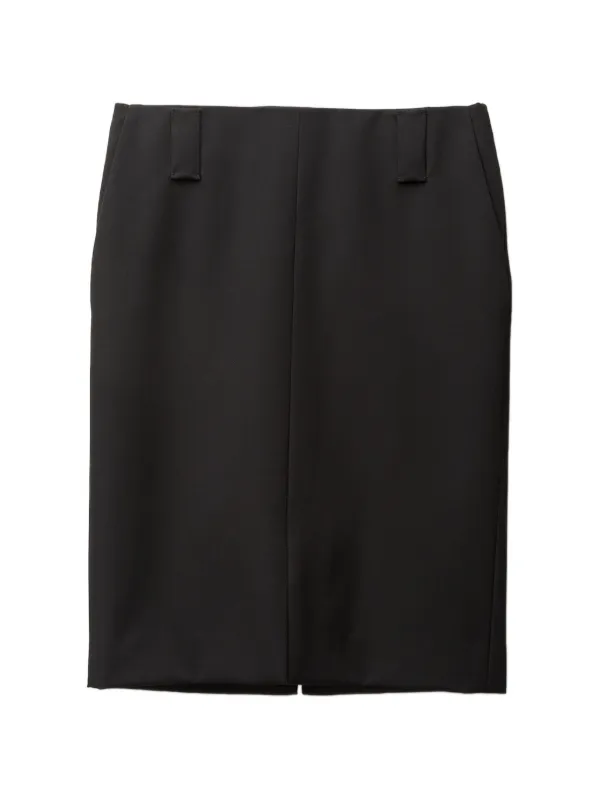 Versace Wool Pencil Skirt in Black