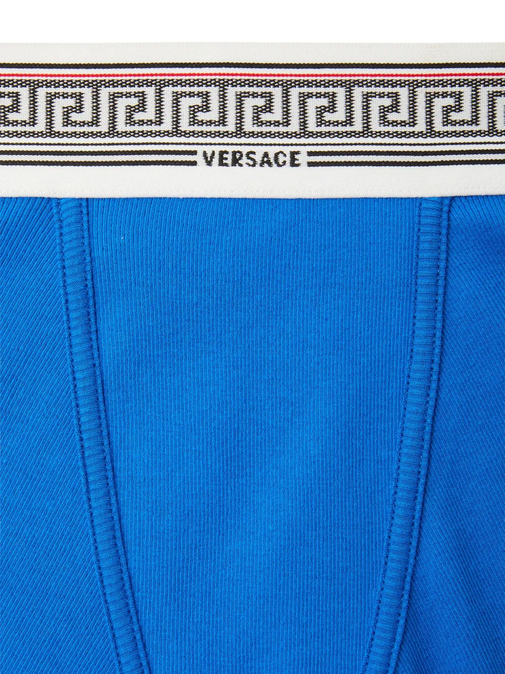  Versace Bañador De Algodón En Canalé - Azul 