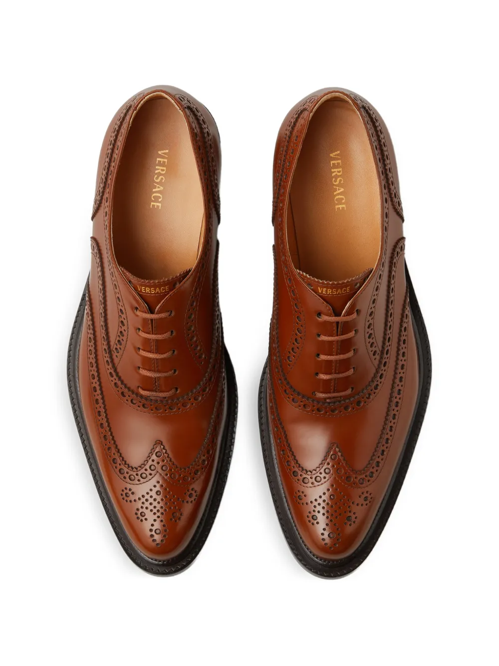 Versace Brogue derby veterschoenen Bruin