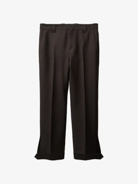 Versace wool-mohair regular formal trousers
