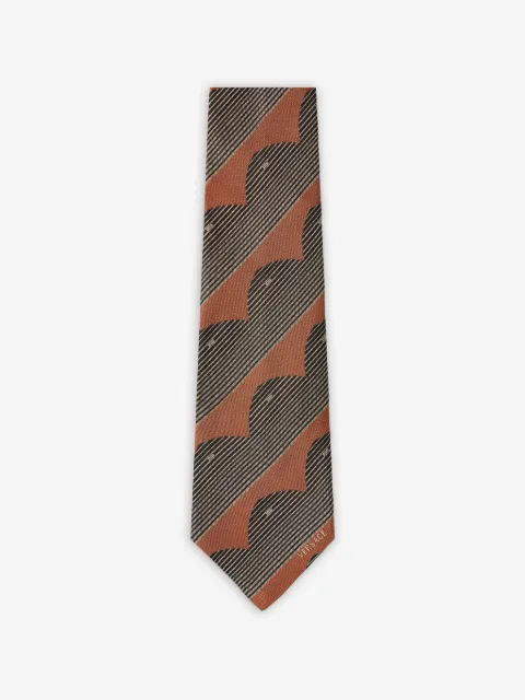 Versace printed jacquard silk tie