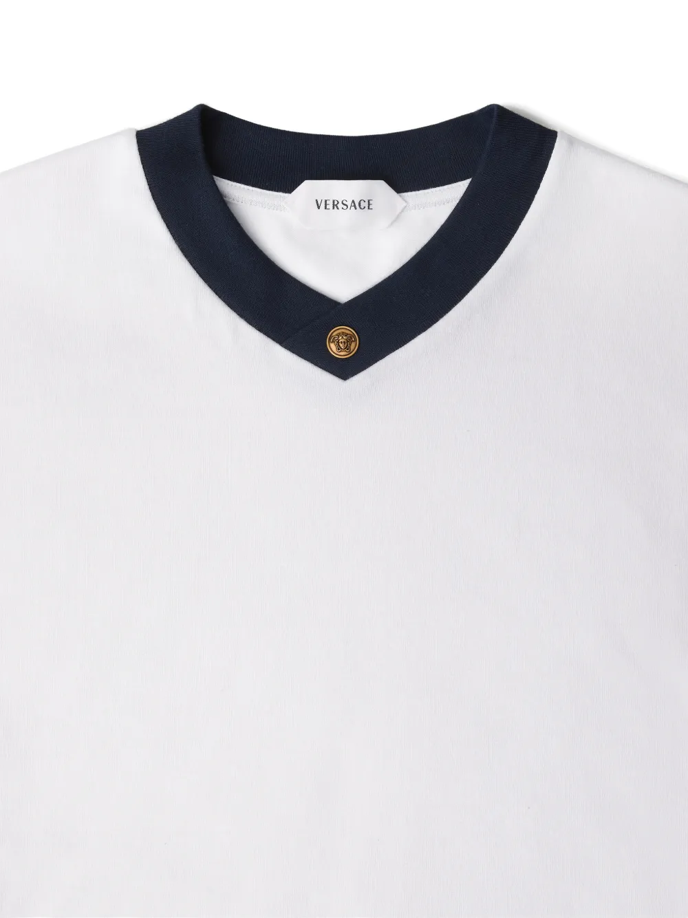 Versace Stretch T-shirt van katoen-jersey Wit