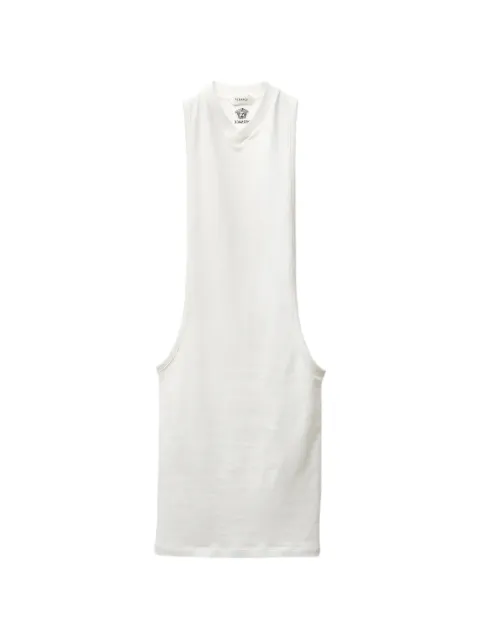 Versace embroidered cotton-jersey tank mini dress