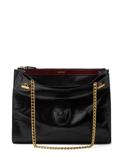 Versace Cabine leather shoulder bag