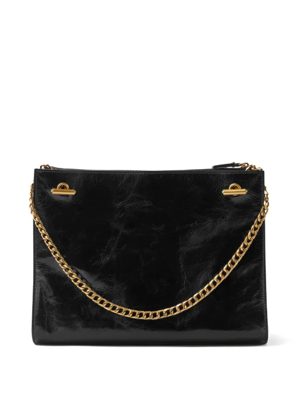 Versace Cabine レザーショルダーバッグ | ブラック | FARFETCH JP