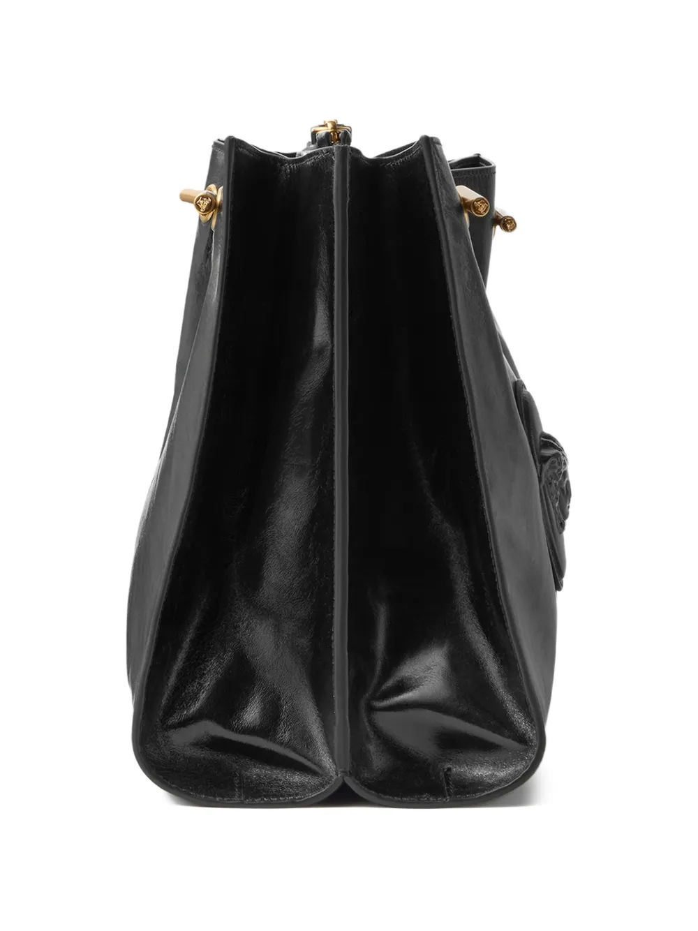 Versace Cabine leren schoudertas Zwart