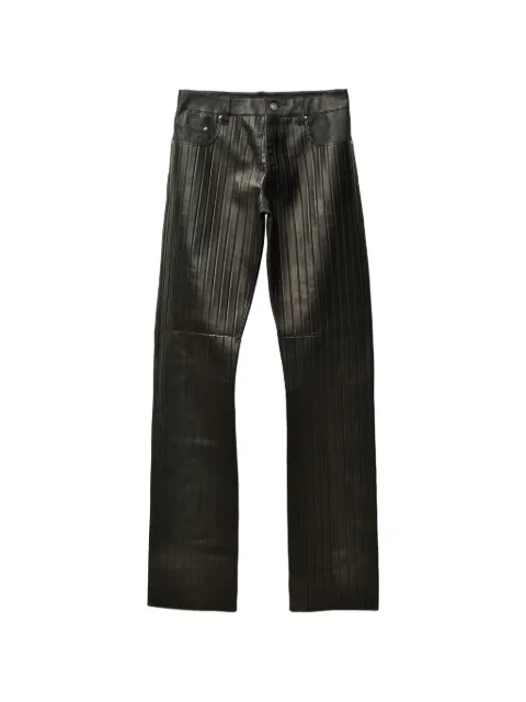 Versace embossed leather pants