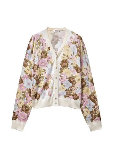 Versace printed silk knit cardigan