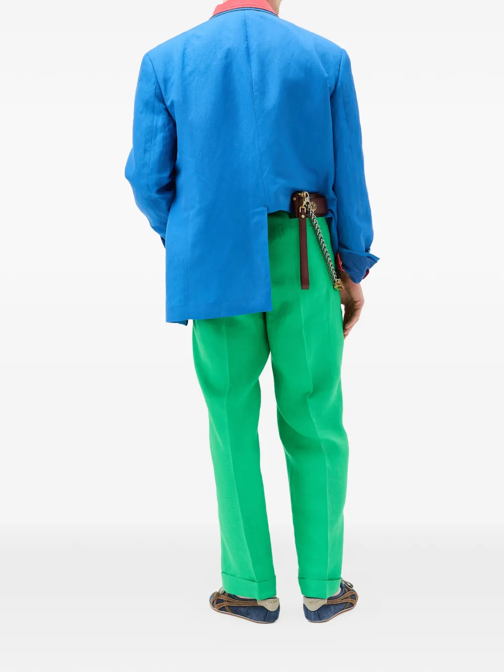 Versace Formele broek met hennep Groen