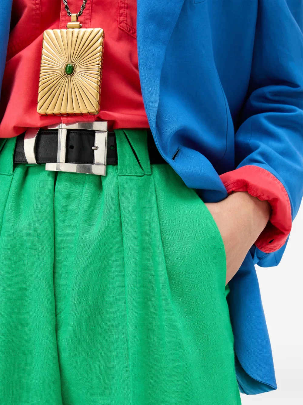 Versace Formele broek met hennep Groen
