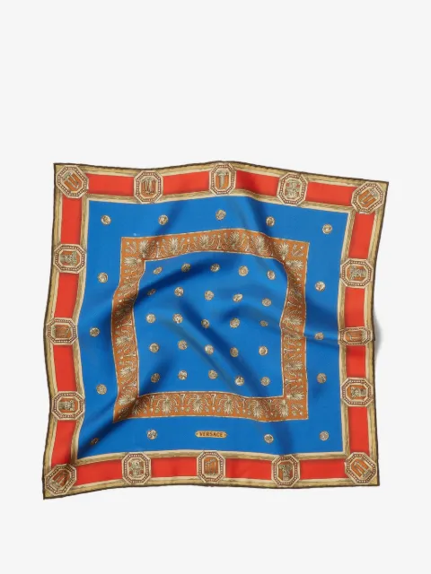 Versace وشاح تويل حرير بطبعة 45 سم