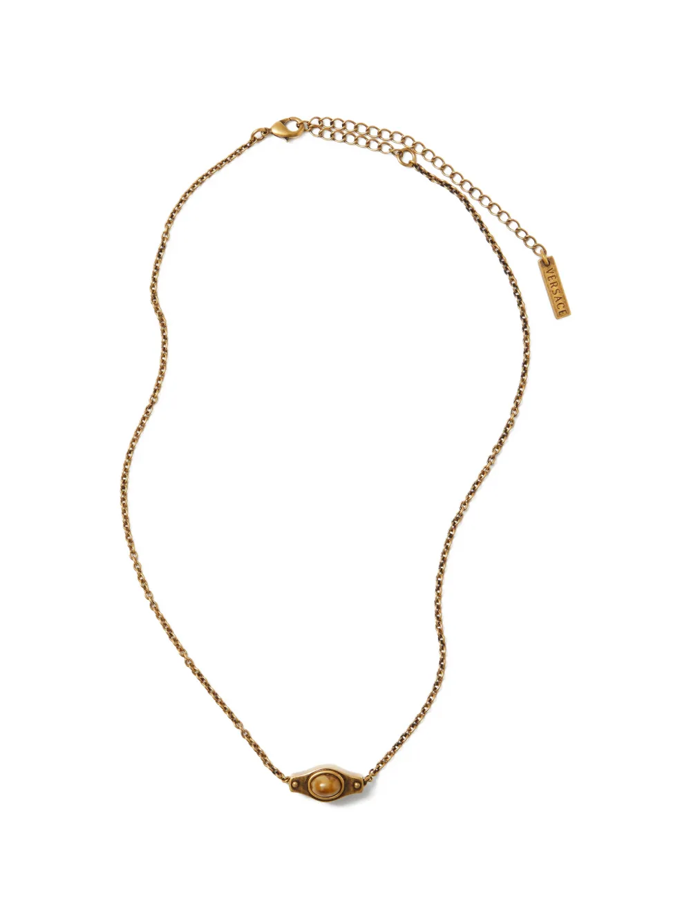 Versace Medallion Chain Necklace In Gold