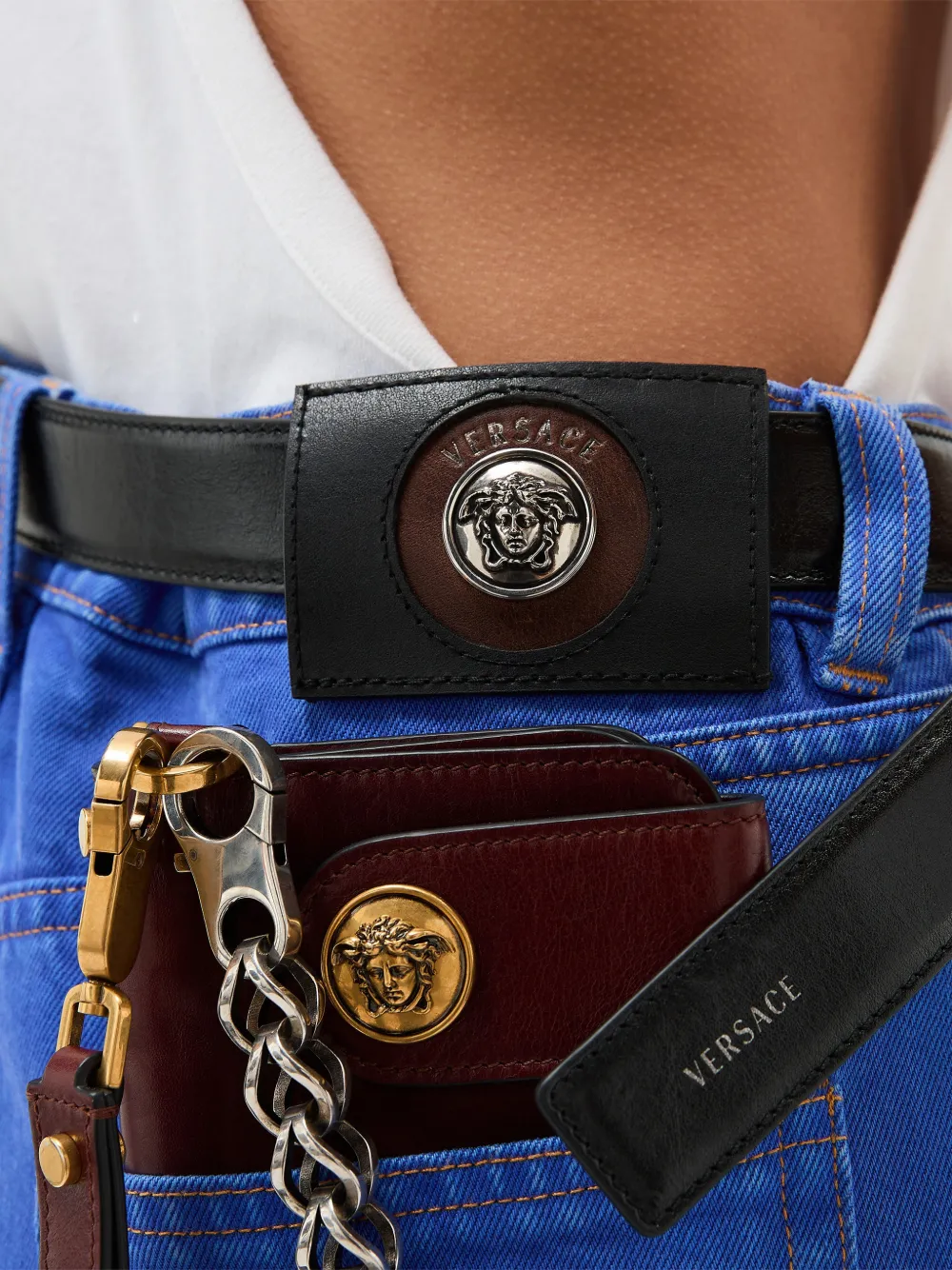  Versace Vaqueros Rectos - Azul 