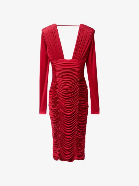 Versace mellemlang draperet kjole i crepe-jersey