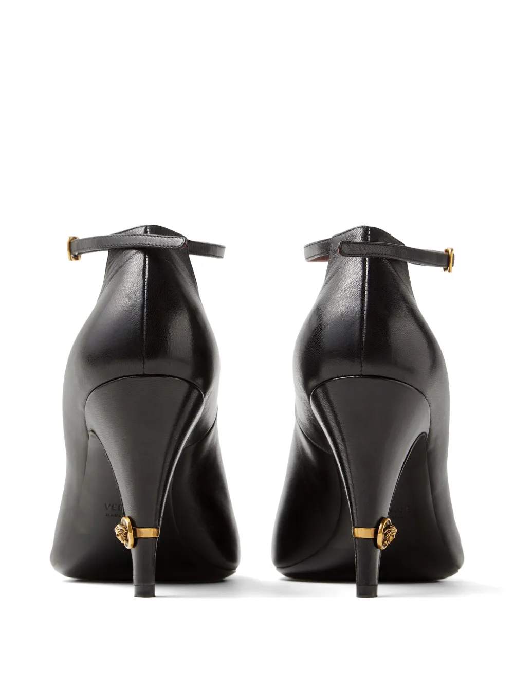 Versace Gianni leren pumps 90 mm Zwart