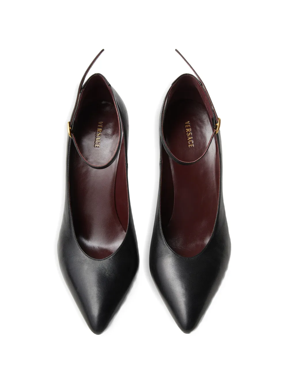 Versace Gianni leren pumps 90 mm Zwart