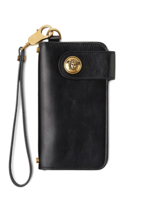 Versace Emblème long leather wallet