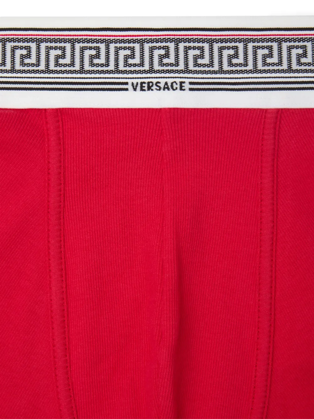 Versace Geribbelde katoenen-jersey boxershorts Rood