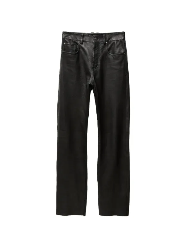 Versace Leather Pants in Black