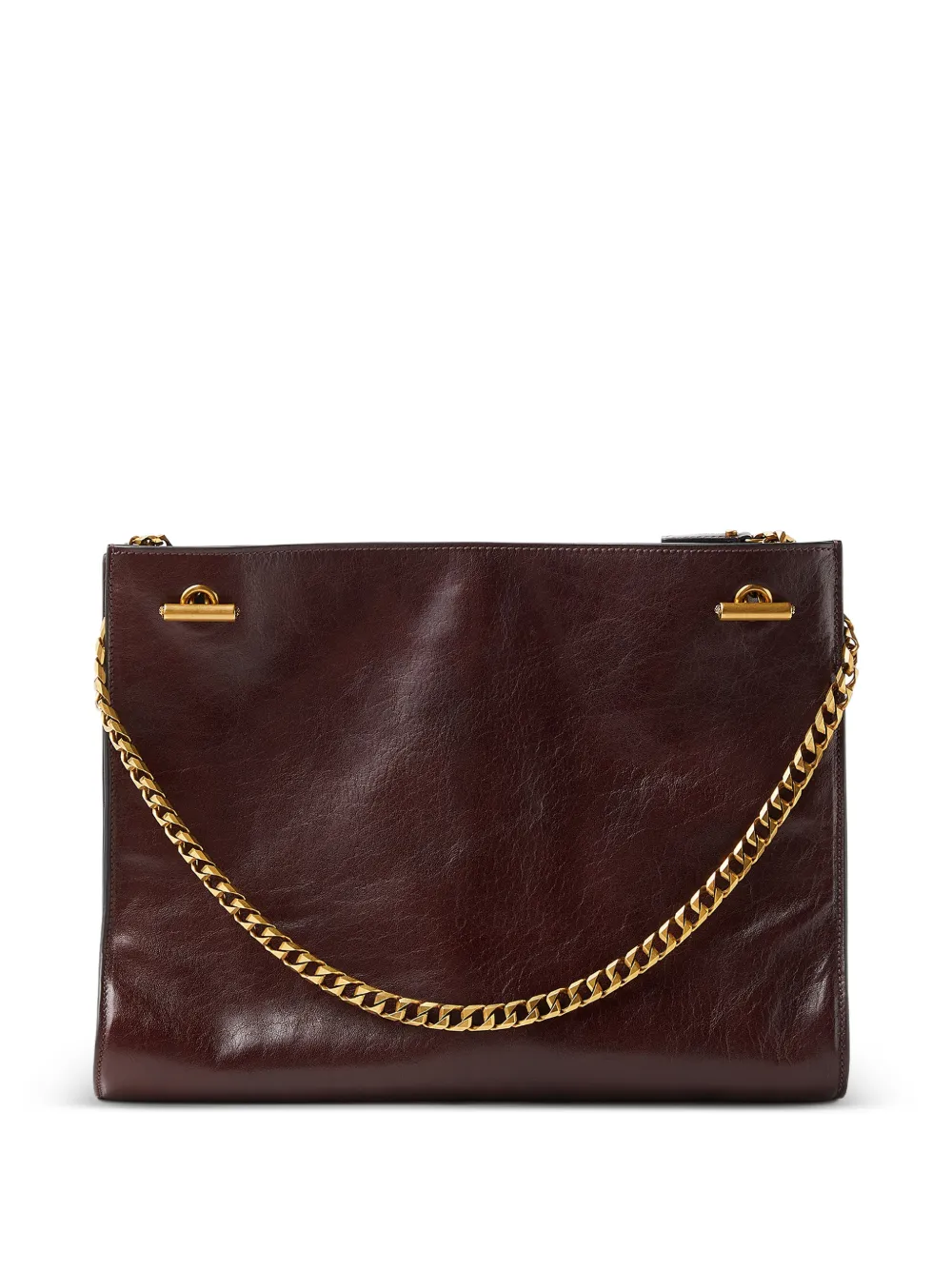  Versace Cabine Leather Shoulder Bag - Brown 