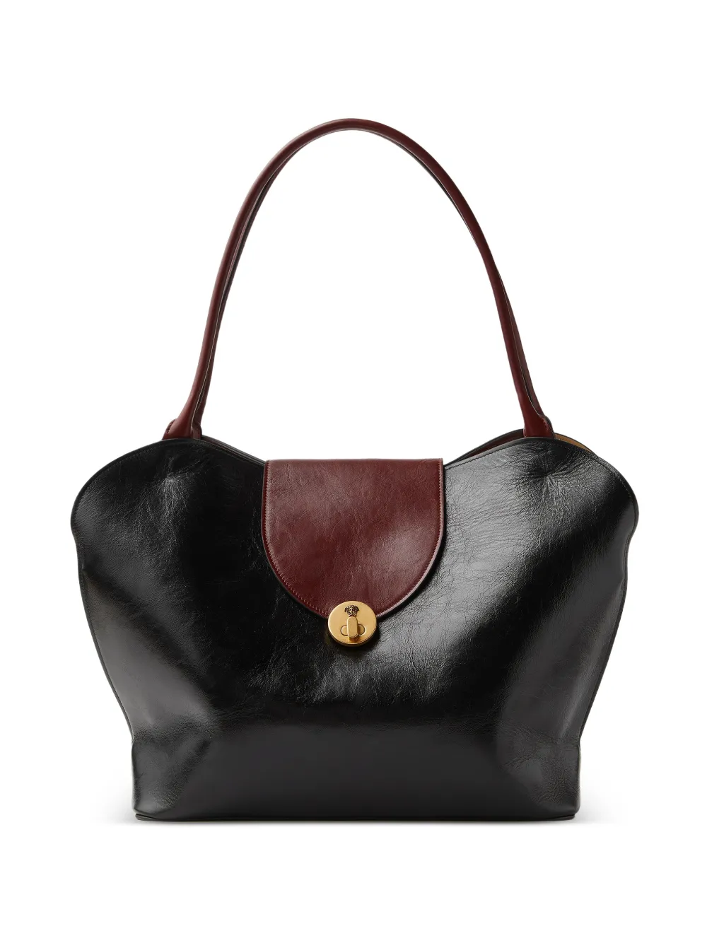 Versace Vivian large leather shoulder bag - Nero