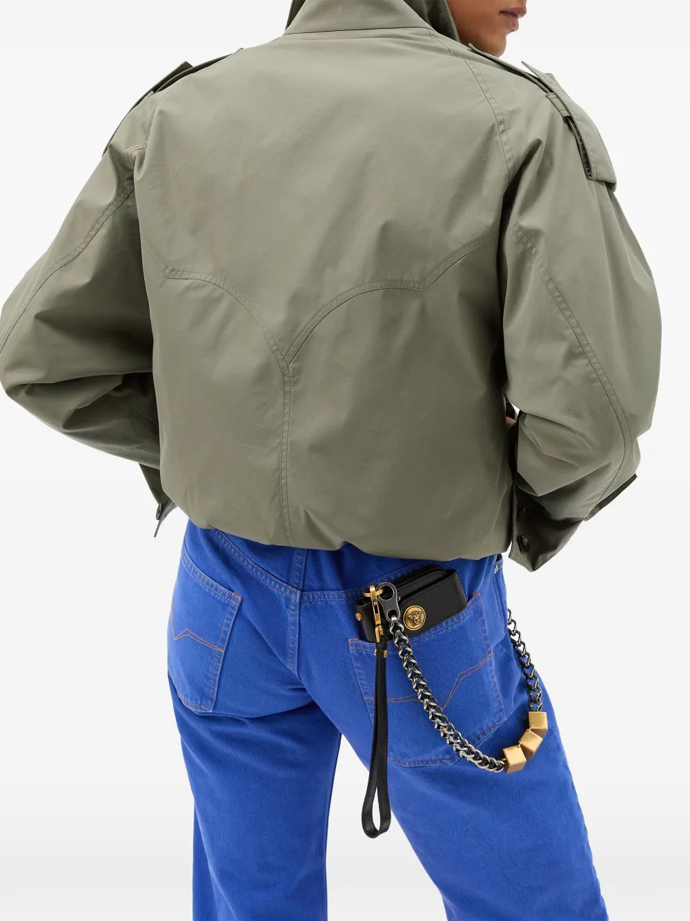 Versace Katoenen jack Groen