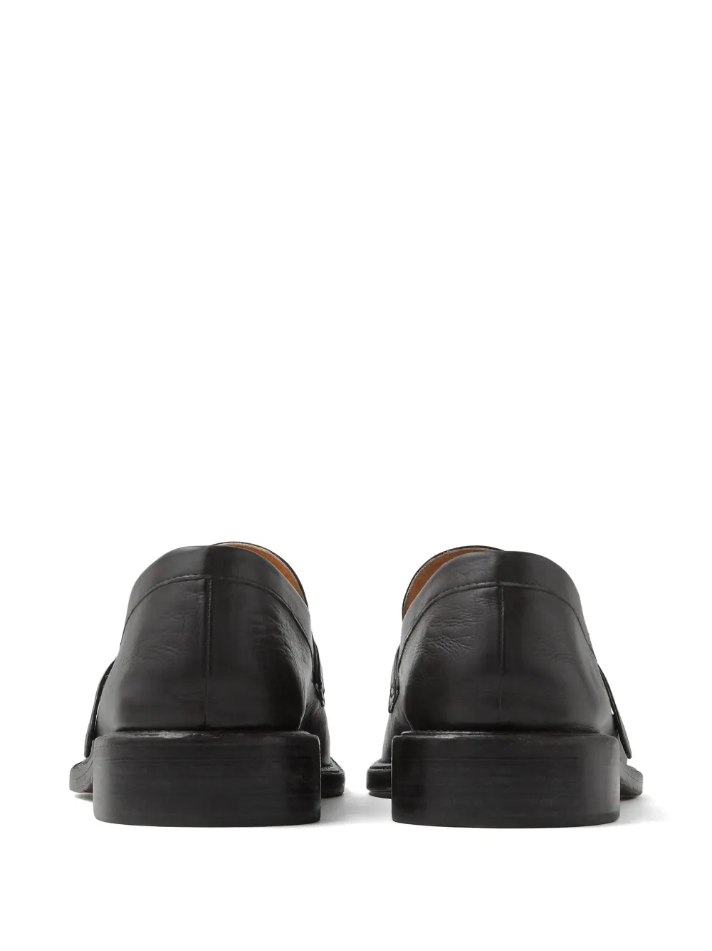 Versace Primo leren loafers Zwart