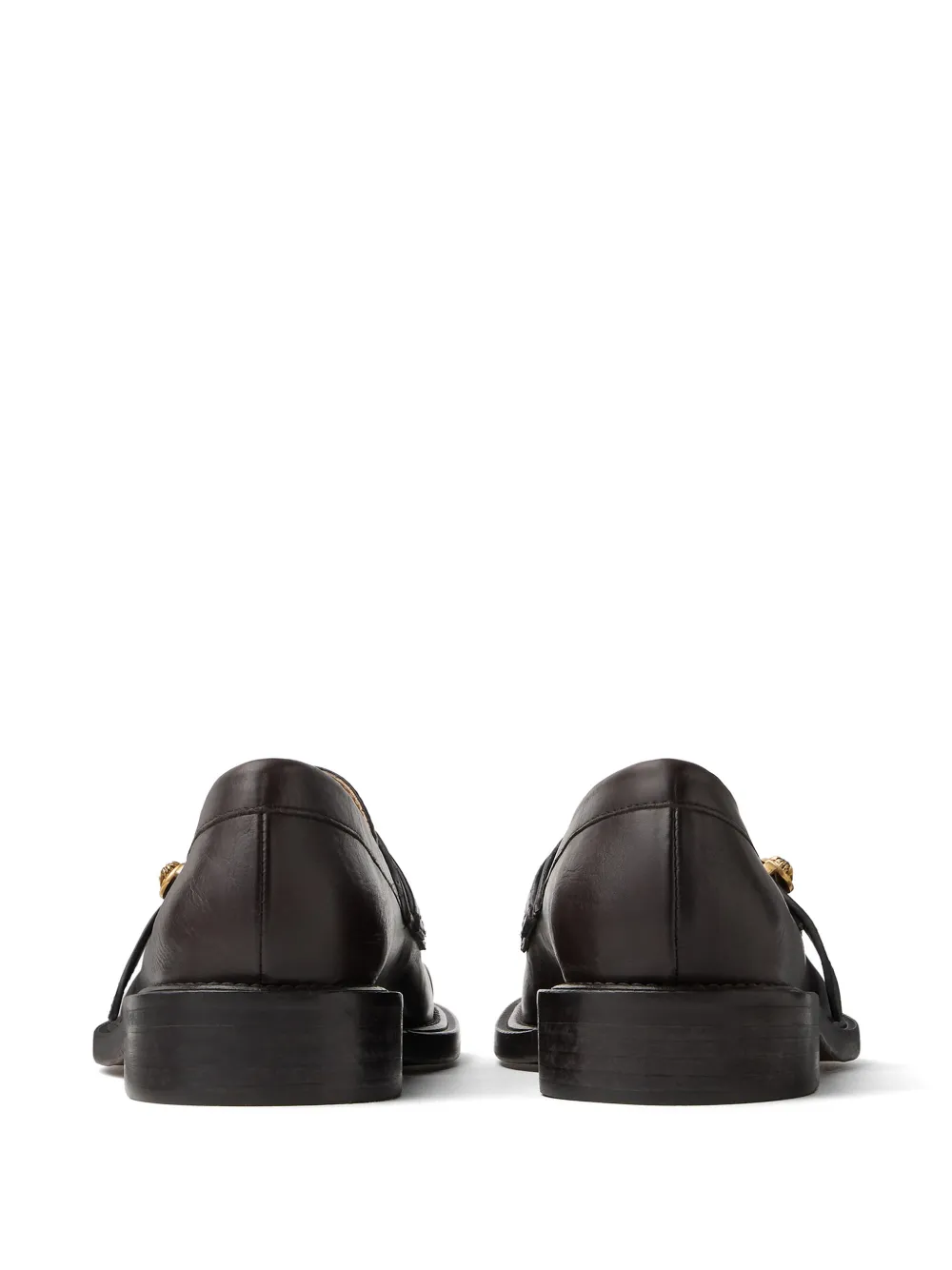 Versace Primo leren loafers Bruin