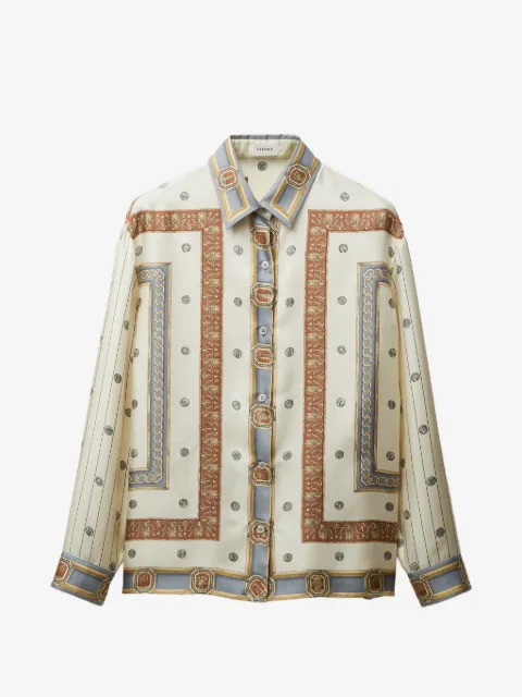 Versace printed silk twill shirt