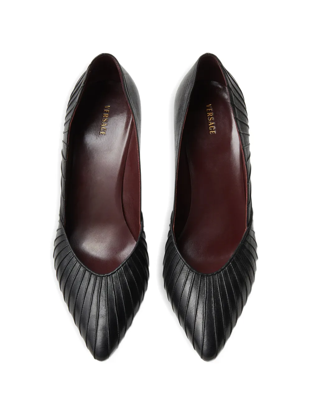Versace Gianni leren pumps 90 mm Zwart