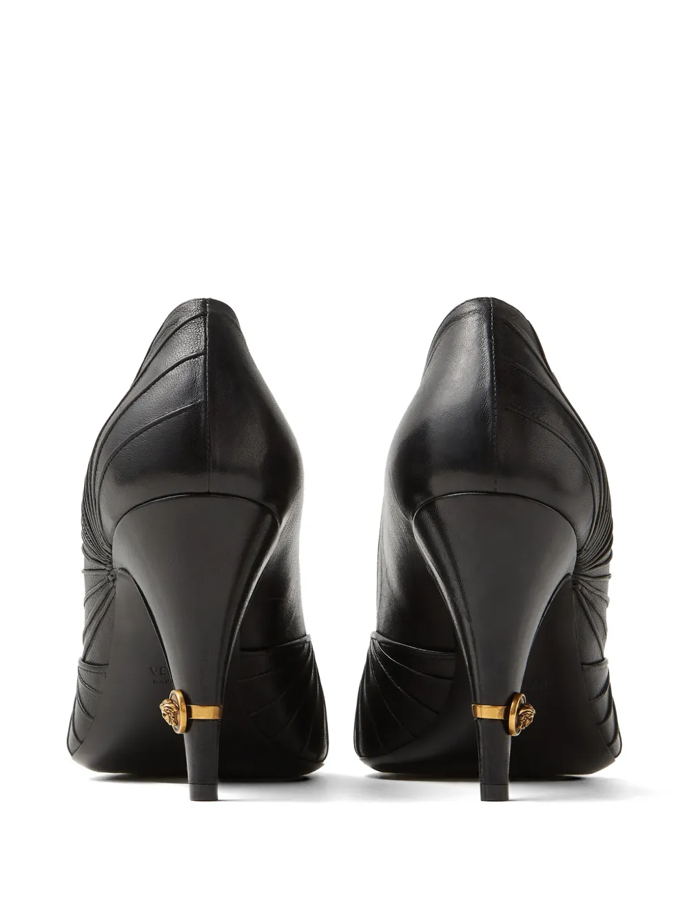 Versace Gianni leren pumps 90 mm Zwart
