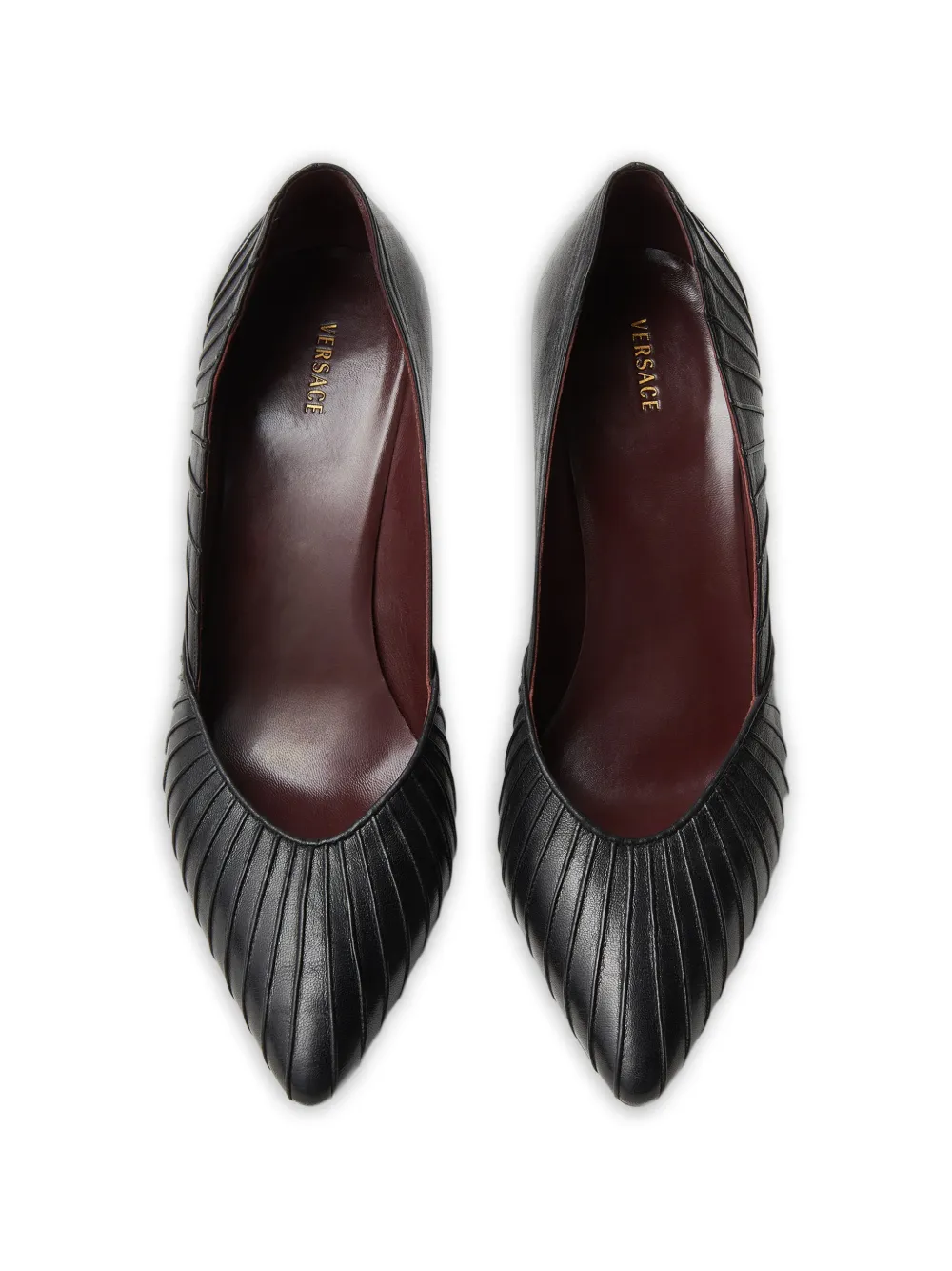  Versace Gianni Leather Pumps 90 Mm - Black 