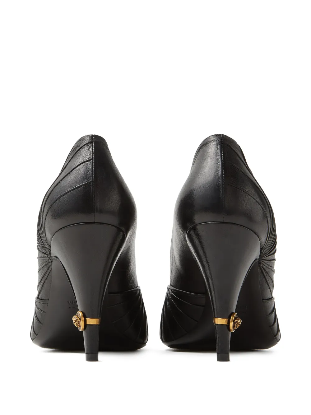  Versace Gianni Leather Pumps 90 Mm - Black 