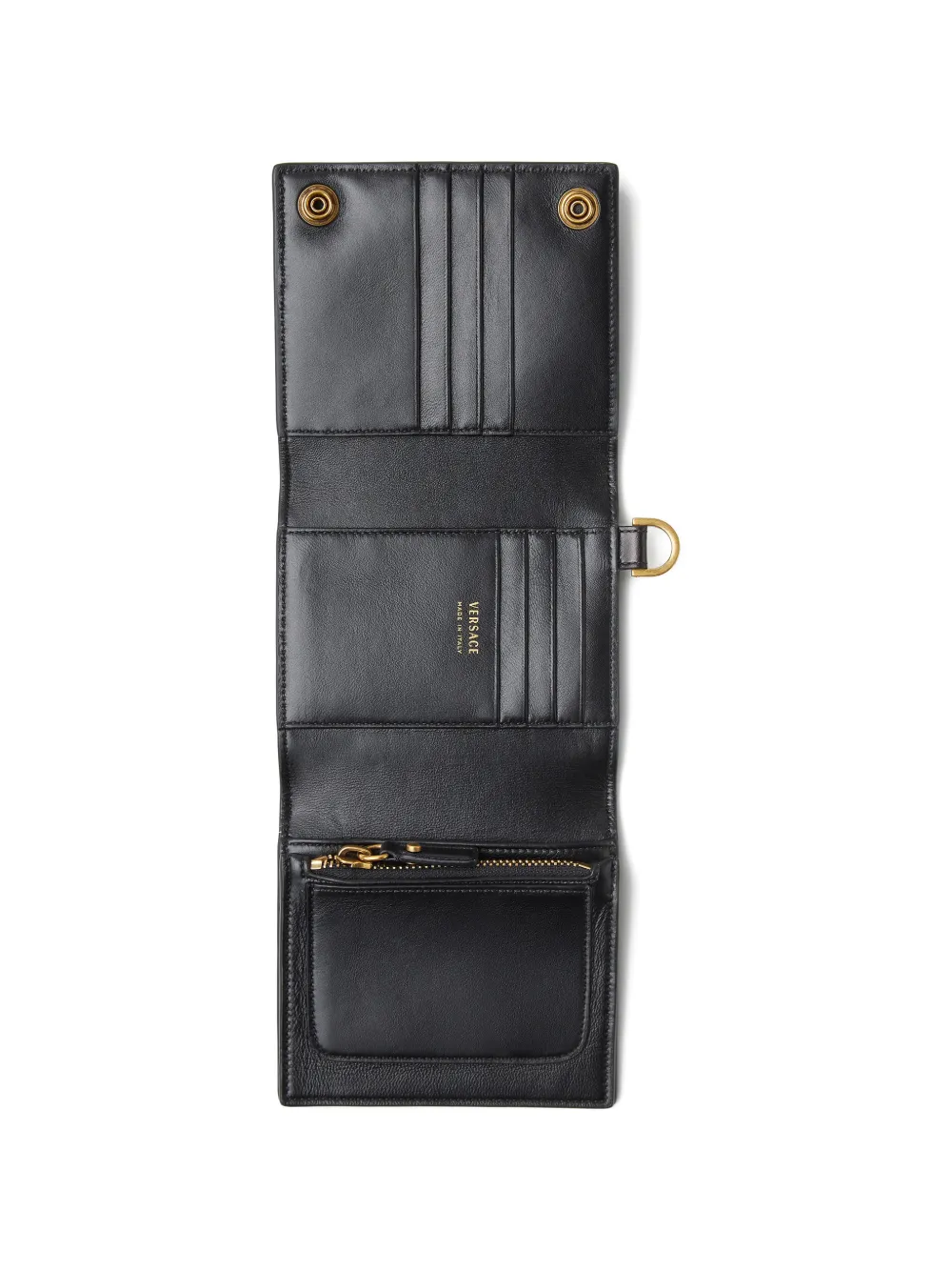  Versace Medallion Strap Wallet - Black 
